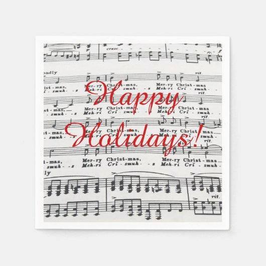 Christmas Song Sheet Music Serviette (Vorderseite)