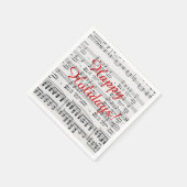 Christmas Song Sheet Music Serviette (Ecke)