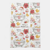 Christmas Spa themed with champagne Geschirrtuch (Vertikal)