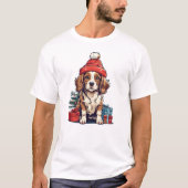 Christmas Spaniel Cavalier Dog T-Shirt (Vorderseite)