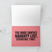 Christmas spanking retro greeting card karte (Innenseite)