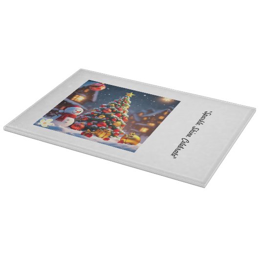 "Christmas Sparkle Time" Schneidebrett (Ecke)