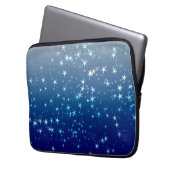 Christmas Sparkles Stars Blue Sky Laptopschutzhülle (Vorderseite Links)