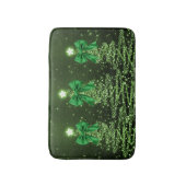 Christmas Sparkling Trees Green Faux Bow Badematte (Vorderseite Vertikal)