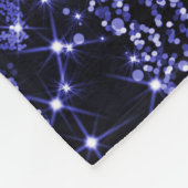 Christmas Sparkling Trees Navy Blue Green Bow Fleecedecke (Ecke)
