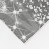 Christmas Sparkling Trees Silver Faux Pink Bow Fleecedecke (Ecke)