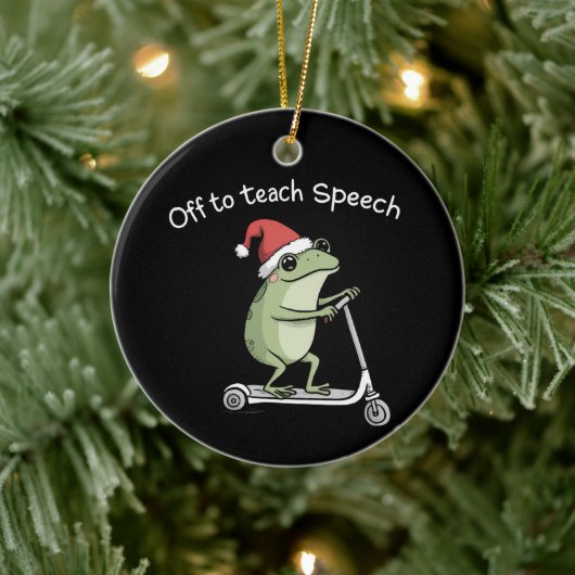 Christmas Speech Therapist SLP Communication  Keramik Ornament (Baum)