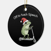 Christmas Speech Therapist SLP Communication  Keramik Ornament (Links)