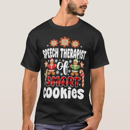 Christmas Speechherapist Of Smart Cookies Cute Gin T-Shirt (Vorderseite)