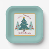 Christmas! Spezieller Familienurlaub Pappteller (Vorderseite)