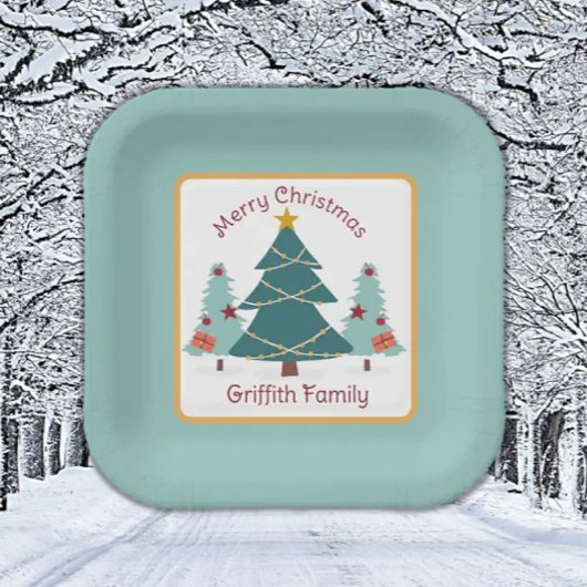 Christmas! Spezieller Familienurlaub Pappteller