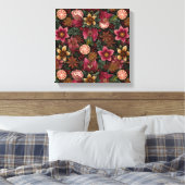 Christmas Spice & Floral Botanical Pattern Leinwanddruck (Insitu (Schlafzimmer))