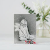 Christmas Spirit Angel Elf Postcard Feiertagspostkarte (Stehend Vorderseite)