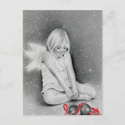 Christmas Spirit Angel Elf Postcard Feiertagspostkarte (Vorderseite)