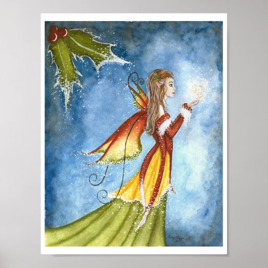 Christmas Spirit Fairy Poster Print (Vorne)