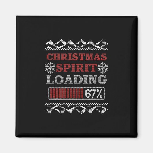 Christmas Spirit Loading 67 Meme Six Seven Holiday Magnet (Vorne)