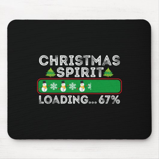 Christmas Spirit Loading 67 Six Seven Meme Funny S Mousepad (Vorne)