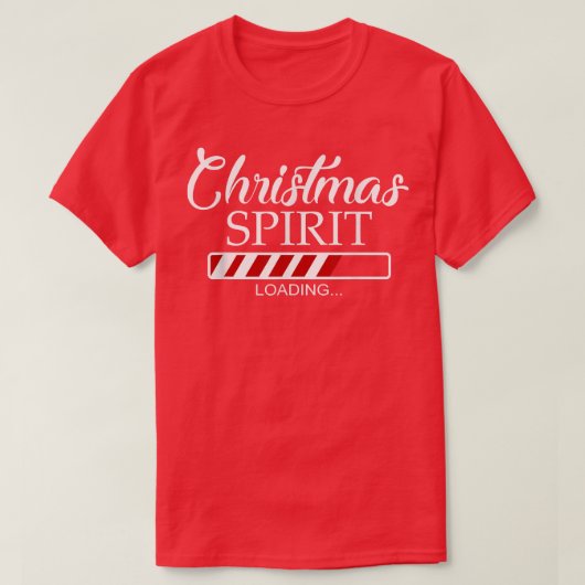 Christmas Spirit Loading Candy Cane Pattern Christ T-Shirt (Design vorne)