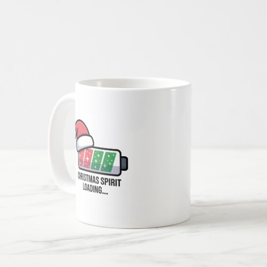 Christmas Spirit Loading Funny Holiday Kaffeetasse (Vorderseite Links)