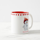 Christmas Spirit Snowman Zweifarbige Tasse (VorderseiteRechts)
