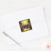 CHRISTMAS SPIRIT TRADITIONAL DESIGN QUADRATISCHER AUFKLEBER (Umschlag)