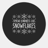 Christmas Spread Kindness Like Snowflakes - Snowfl Runder Aufkleber (Vorderseite)