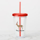 Christmas Springbok Acryltrinkbecher (Vorderseite)