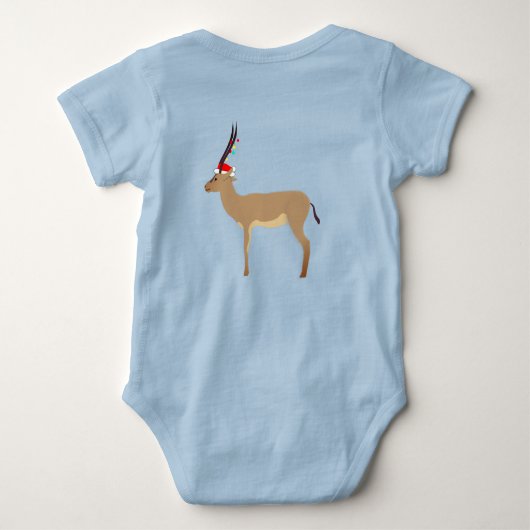 Christmas Springbok Baby Strampler (Rückseite)