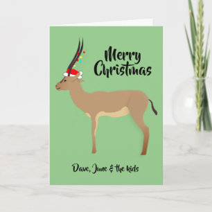 Christmas Springbok Feiertagskarte