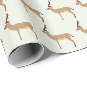 Christmas Springbok Geschenkpapier