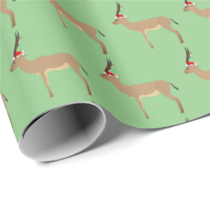 Christmas Springbok Geschenkpapier