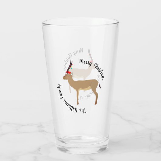 Christmas Springbok Glas (Rückseite)