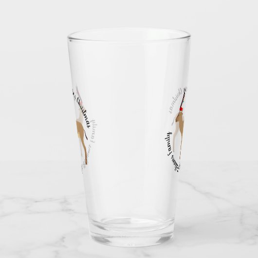 Christmas Springbok Glas (Rechts)
