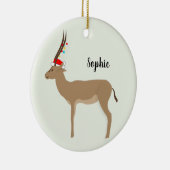Christmas Springbok Keramik Ornament (Rechts)