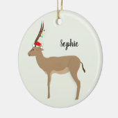Christmas Springbok Keramik Ornament (Links)