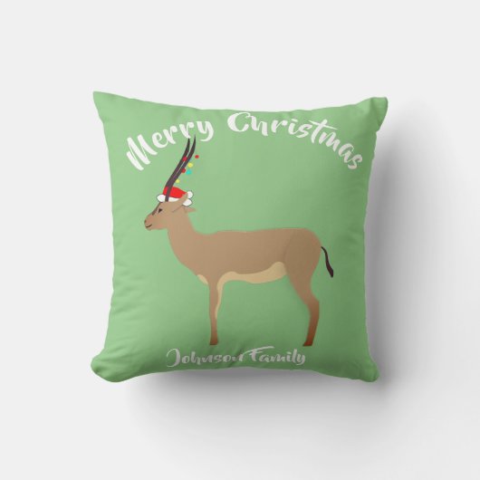 Christmas Springbok Kissen (Vorderseite)