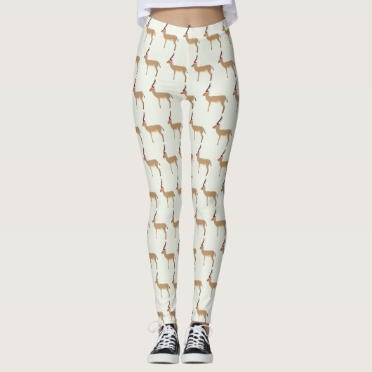 Christmas Springbok Leggings (Vorderseite)