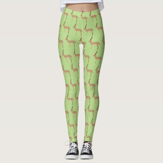 Christmas Springbok Leggings (Vorderseite)