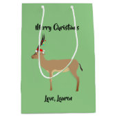Christmas Springbok Mittlere Geschenktüte (Vorderseite)