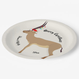 Christmas Springbok Pappteller