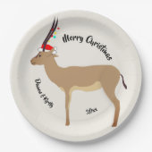 Christmas Springbok Pappteller (Vorderseite)