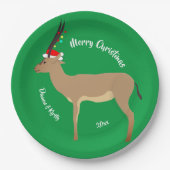 Christmas Springbok Pappteller (Vorderseite)