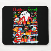Christmas Squad Construction Trucks Excavators San Mousepad (Vorne)