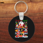 Christmas Squad Construction Trucks Excavators San Schlüsselanhänger (Vorderseite)