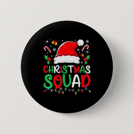 Christmas Squad Family Group Matching Christmas Pa Button (Vorderseite)