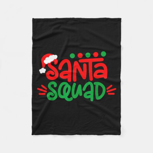 Christmas Squad Family Matching Xmas Santa Squad  Fleecedecke (Vorderseite)