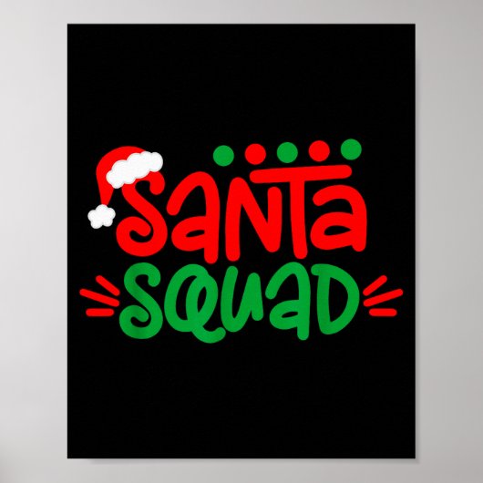 Christmas Squad Family Matching Xmas Santa Squad Poster (Vorne)