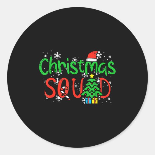 Christmas Squad Family Xmas Crew Men Women Boys Gi Runder Aufkleber (Vorderseite)