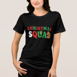 Christmas Squad | Fun Matching Holiday Team Design Tri-Blend Shirt