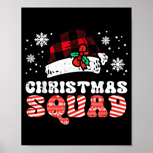 Christmas Squad Funny Xmas Crew Team Matching Kids Poster (Vorne)